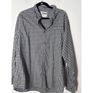 Mens Mountain Khakis Classic Fit Brown Plaid Button Up Shirt sz XL
